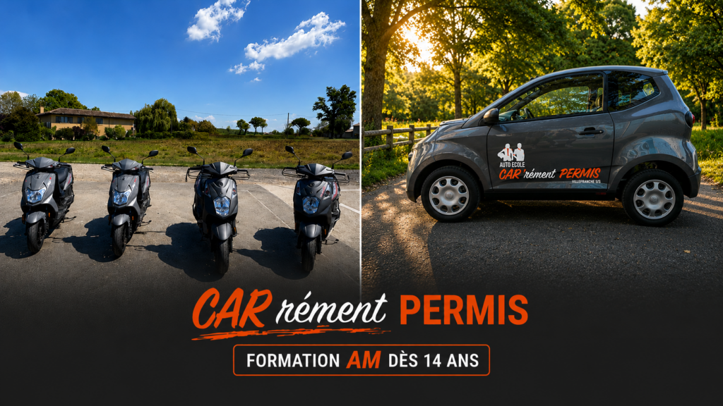 Voiture sans permis ou scooter dès ans