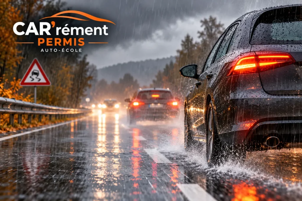 Conduire sous la pluie – CAR’rément Permis